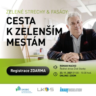 Webinář | Zelené strechy a fasády – cesta k zelenším mestám